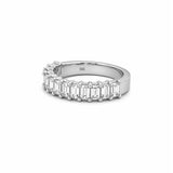 14K Gold 4.1MM Lab Grown Emerald Cut Diamond Wedding Band