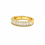 14K Gold 4.1MM Lab Grown Emerald Cut Diamond Wedding Band