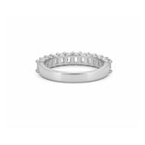 14K Gold 4.1MM Lab Grown Emerald Cut Diamond Wedding Band