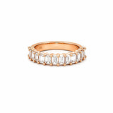 14K Gold 4.1MM Lab Grown Emerald Cut Diamond Wedding Band
