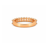14K Gold 4.1MM Lab Grown Emerald Cut Diamond Wedding Band