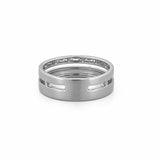 14K Gold Invisible and Pave Double Diamond Band