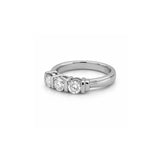 14K Gold Thick Prong Three Stone Diamond Ring