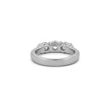 14K Gold Thick Prong Three Stone Diamond Ring