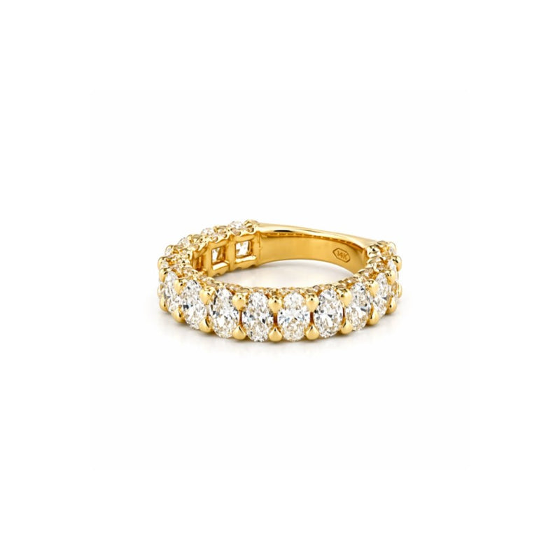 14K Gold Natural 4MM 3/4 Diamond U Prong Band