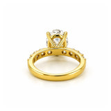 14K Gold 3.00 Carat Oval Lab Grown Diamond Prong Set Engagement Ring
