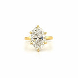 14K Gold 5.00 Carat Oval Shape Lab Grown Diamond Solitaire Engagement Ring