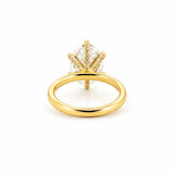 14K Gold 5.00 Carat Oval Shape Lab Grown Diamond Solitaire Engagement Ring