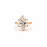 14K Gold 5.00 Carat Oval Shape Lab Grown Diamond Solitaire Engagement Ring