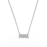 14K Gold MAMA Diamond Halo Necklace