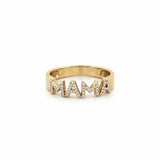 14K Gold MAMA Diamond Band