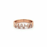 14K Gold MAMA Diamond Band