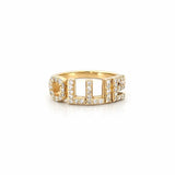 14K Gold Personalized Name Diamond Band