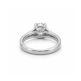 14K Gold Twist Prong Cathedral 1.00 Carat Round Natural Diamond Solitaire Engagement Ring