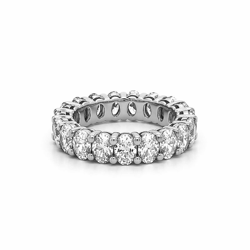 14K Gold Lab Grown 4.5MM Oval Cut Diamond Eternity Band