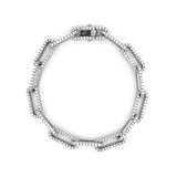14K Gold Solid Diamond Paper Clip Bracelet