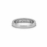 14K Gold Baguette Row and Prong Set Double Diamond Band