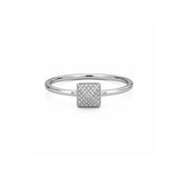 14K Gold Pavé Pyramid Diamond Band