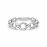 14K Gold Diamond Link Ring