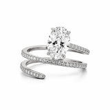 14K Gold Wrapped 2.00 Carat Oval Cut Lab Grown Diamond Ring