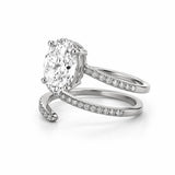 14K Gold Wrapped 2.00 Carat Oval Cut Lab Grown Diamond Ring