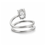14K Gold Wrapped 2.00 Carat Oval Cut Lab Grown Diamond Ring