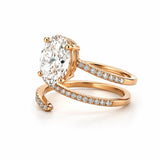 14K Gold Wrapped 2.00 Carat Oval Cut Lab Grown Diamond Ring