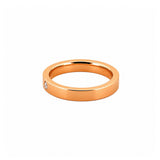 14K Gold Inset Diamond Round Band