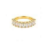 14K Gold Lab Grown Emerald Cut Diamond Band