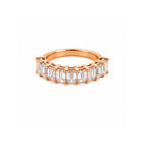 14K Gold Lab Grown Emerald Cut Diamond Band