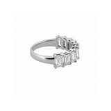 14K Gold Lab Grown Emerald Cut Diamond Band
