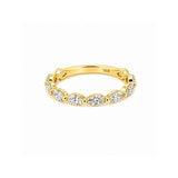 14K Gold Single Prong Pear Diamond Band