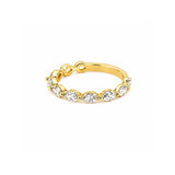 14K Gold Single Prong Pear Diamond Band