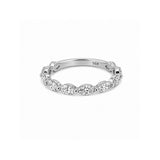 14K Gold Single Prong Pear Diamond Band