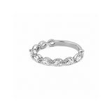 14K Gold Single Prong Pear Diamond Band