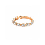14K Gold Single Prong Pear Diamond Band