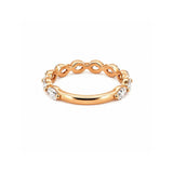 14K Gold Single Prong Pear Diamond Band