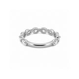 14K Gold Single Prong Pear Diamond Band