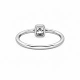 14K Gold Emerald Bezel Diamond Solitaire Band