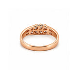 14K Gold Channel Set Duo Chevron Diamond Band