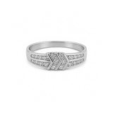 14K Gold Channel Set Duo Chevron Diamond Band