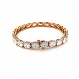 14K Gold 6MM Oval Lab Grown Diamond Tennis Bracelet