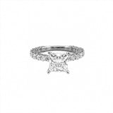 14K Gold 2.00 Carat Princess Lab Grown Diamond Engagement Ring with Diamond U-Prong Setting