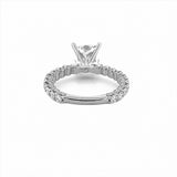 14K Gold 2.00 Carat Princess Lab Grown Diamond Engagement Ring with Diamond U-Prong Setting