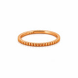14K Gold Thin Reeded Band