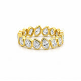 14K Gold Multi Shape Bezel Diamond Eternity Band