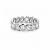 14K Gold Multi Shape Bezel Diamond Eternity Band