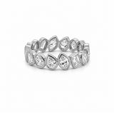 14K Gold Multi Shape Bezel Diamond Eternity Band