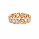 14K Gold Multi Shape Bezel Diamond Eternity Band