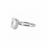 14K Gold 3.00 Carat Oval Cut Lab Grown Diamond Solitaire Engagement Ring with Under Halo